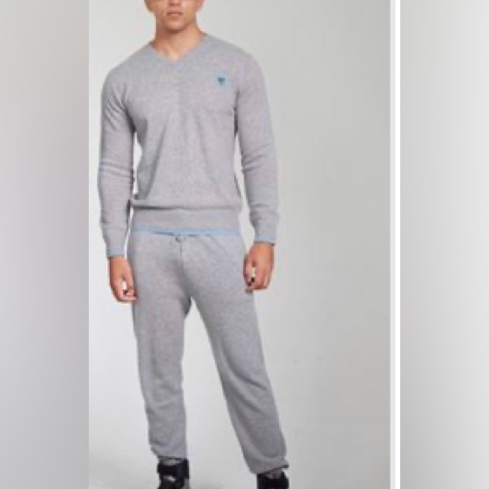 Cashmere men’s set in gray